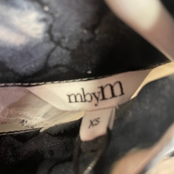 Unique Long sleeve Mini Dress XS White Navy & Beige - Picture 2 of 3